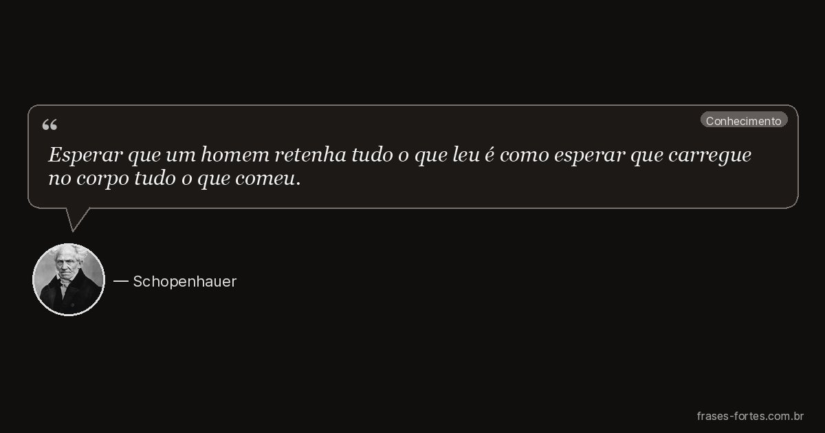 Frase de Schopenhauer