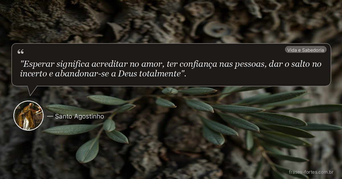 Frase de Santo Agostinho