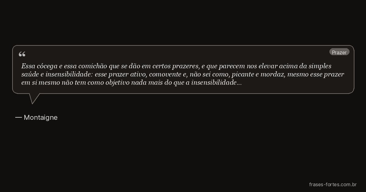 Frase de Montaigne