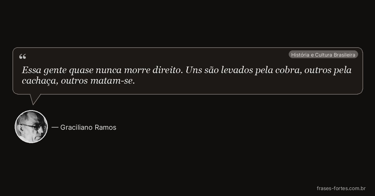 Frase de Graciliano Ramos