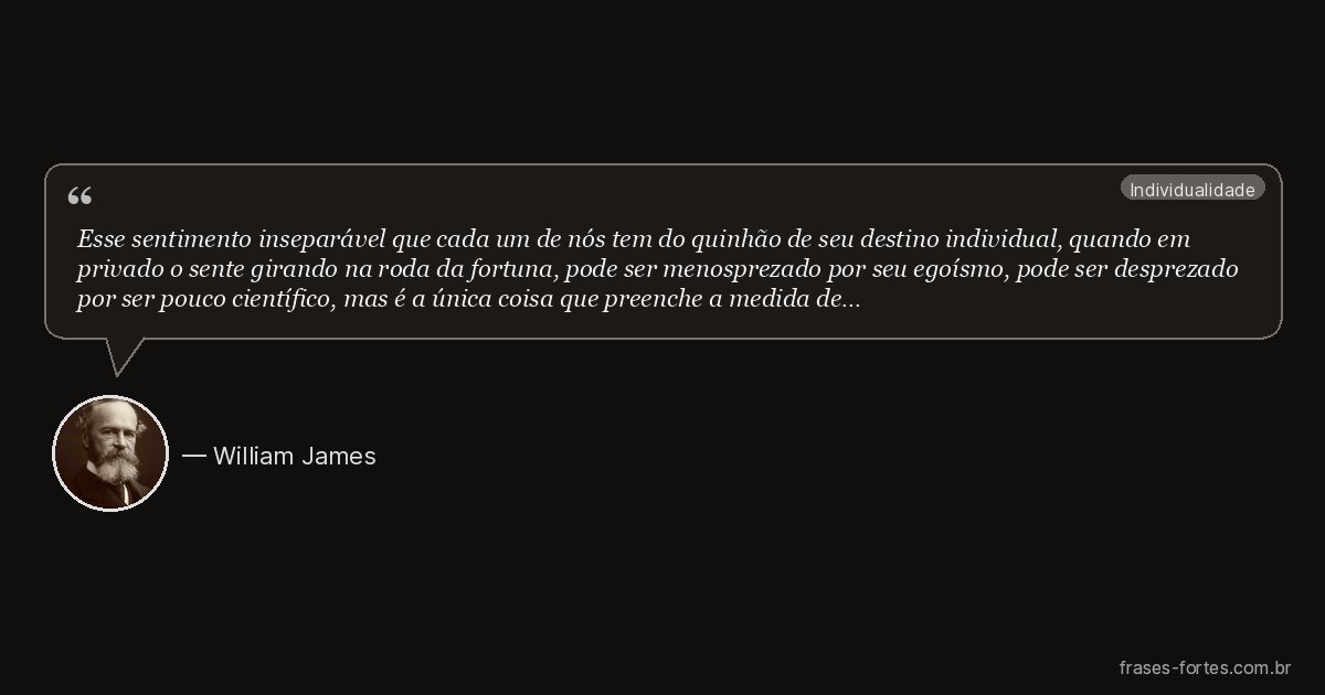 Frase de William James