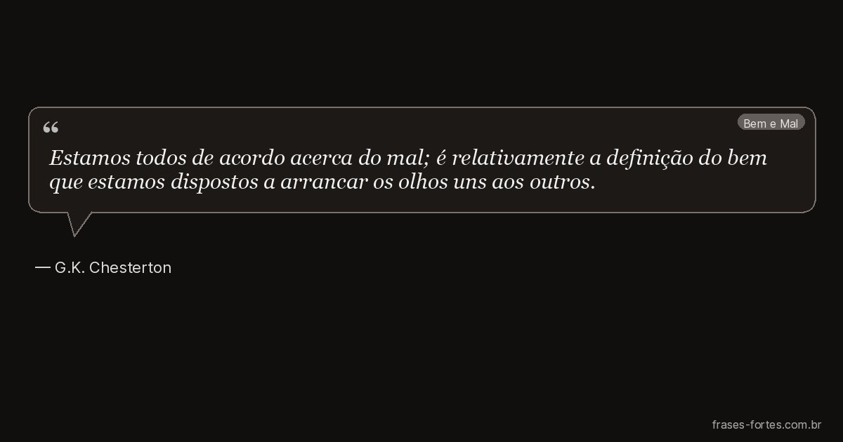 Frase de G.K. Chesterton