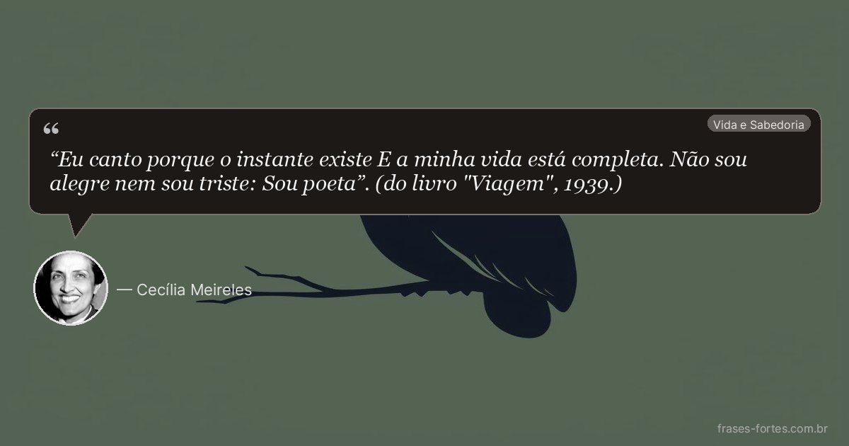 Frase de Cecília Meireles