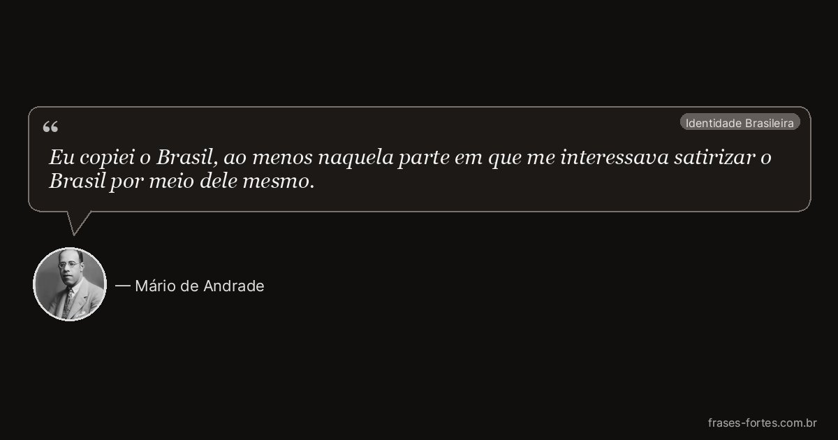 Frase de Mário de Andrade