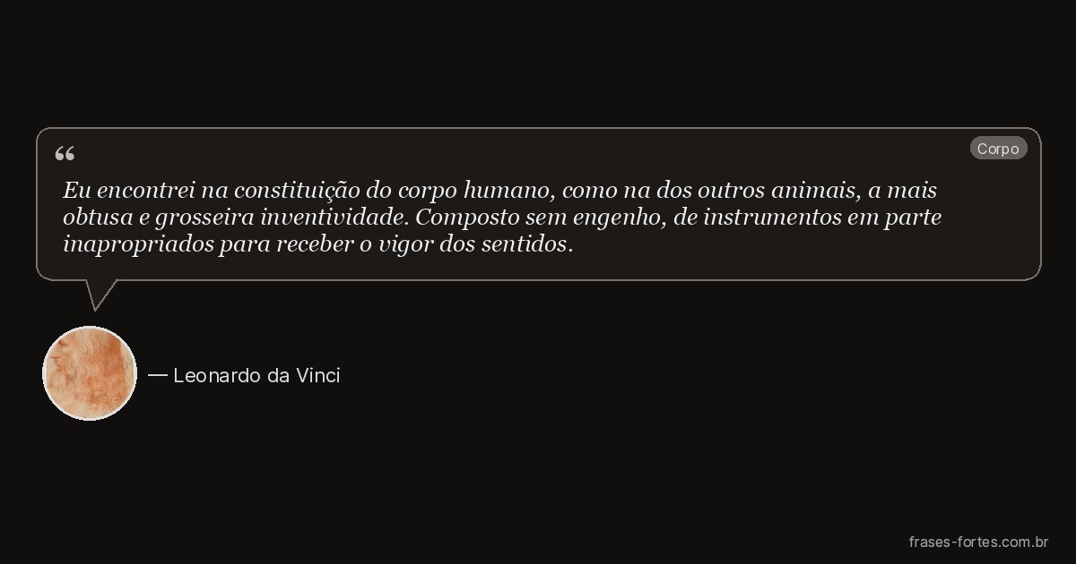 Frase de Leonardo da Vinci