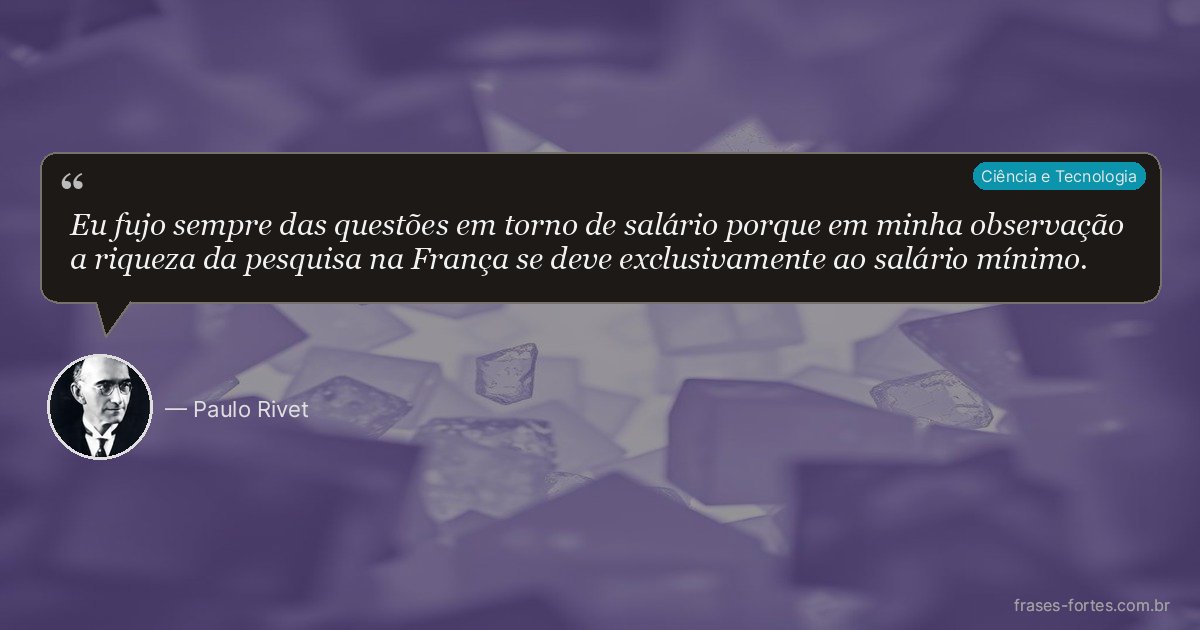 Frase de Paulo Rivet