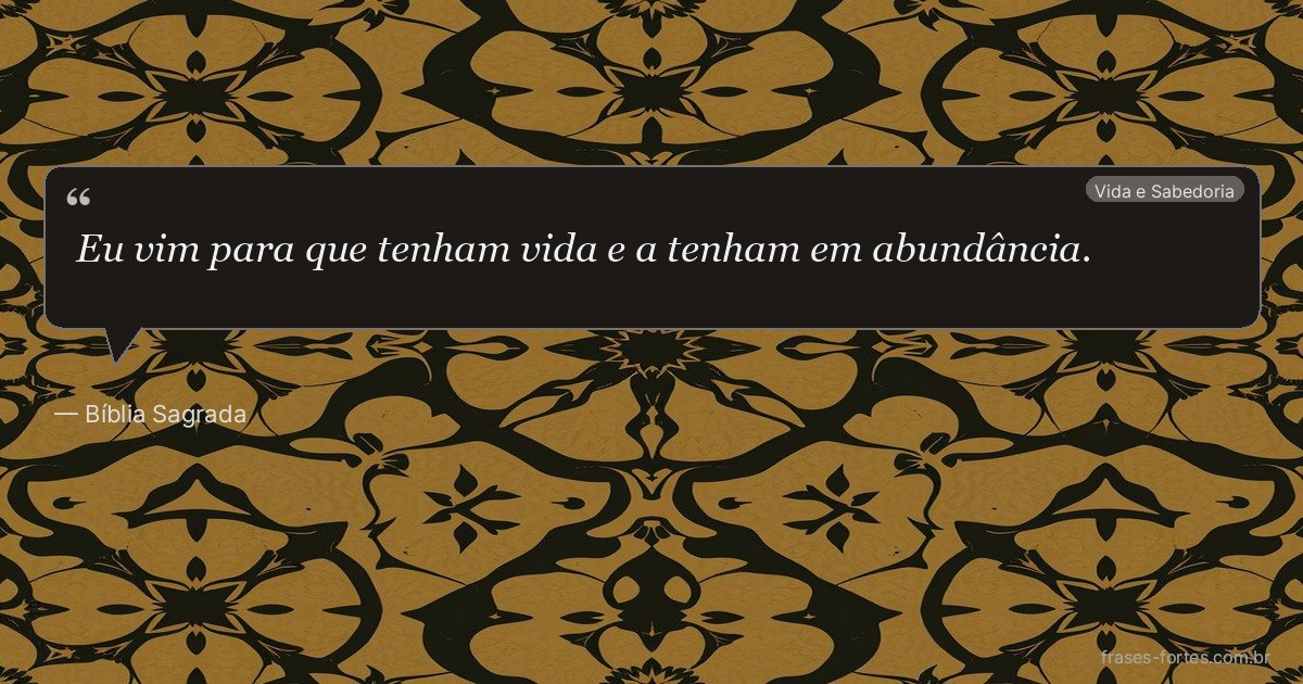 Frase de Bíblia Sagrada