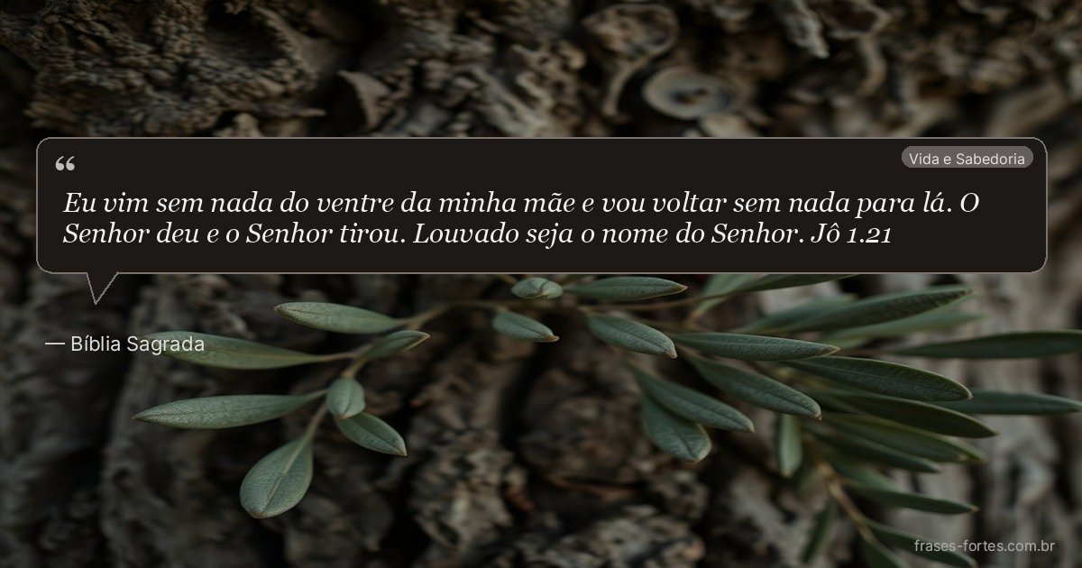 Frase de Bíblia Sagrada