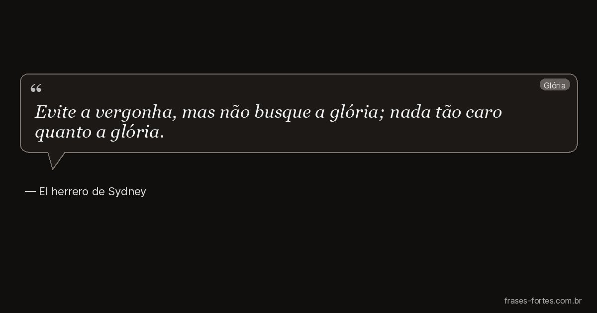 Frase de El herrero de Sydney