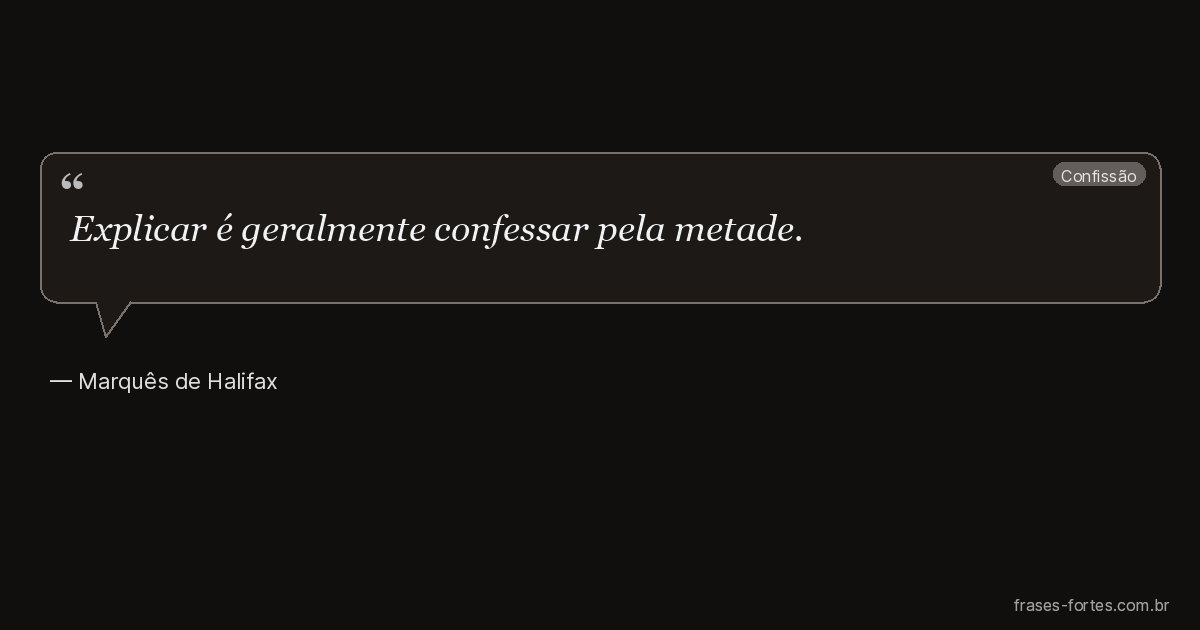 Frase de Marquês de Halifax