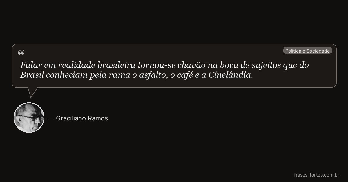 Frase de Graciliano Ramos
