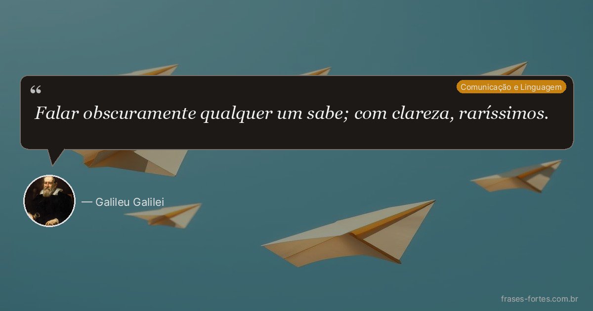 Frase de Galileu Galilei