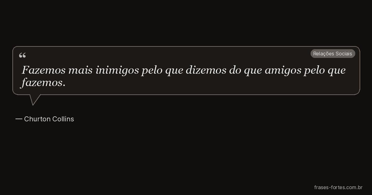 Frase de Churton Collins