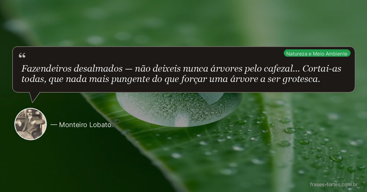 Frase de Monteiro Lobato
