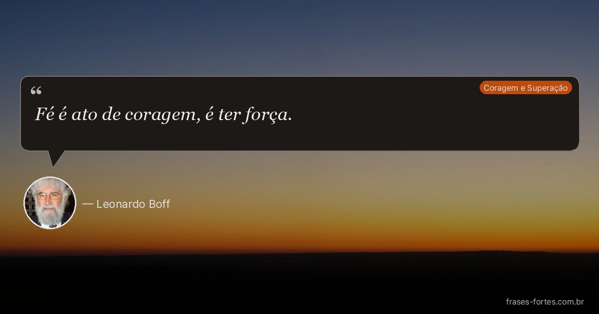 Frase de Leonardo Boff