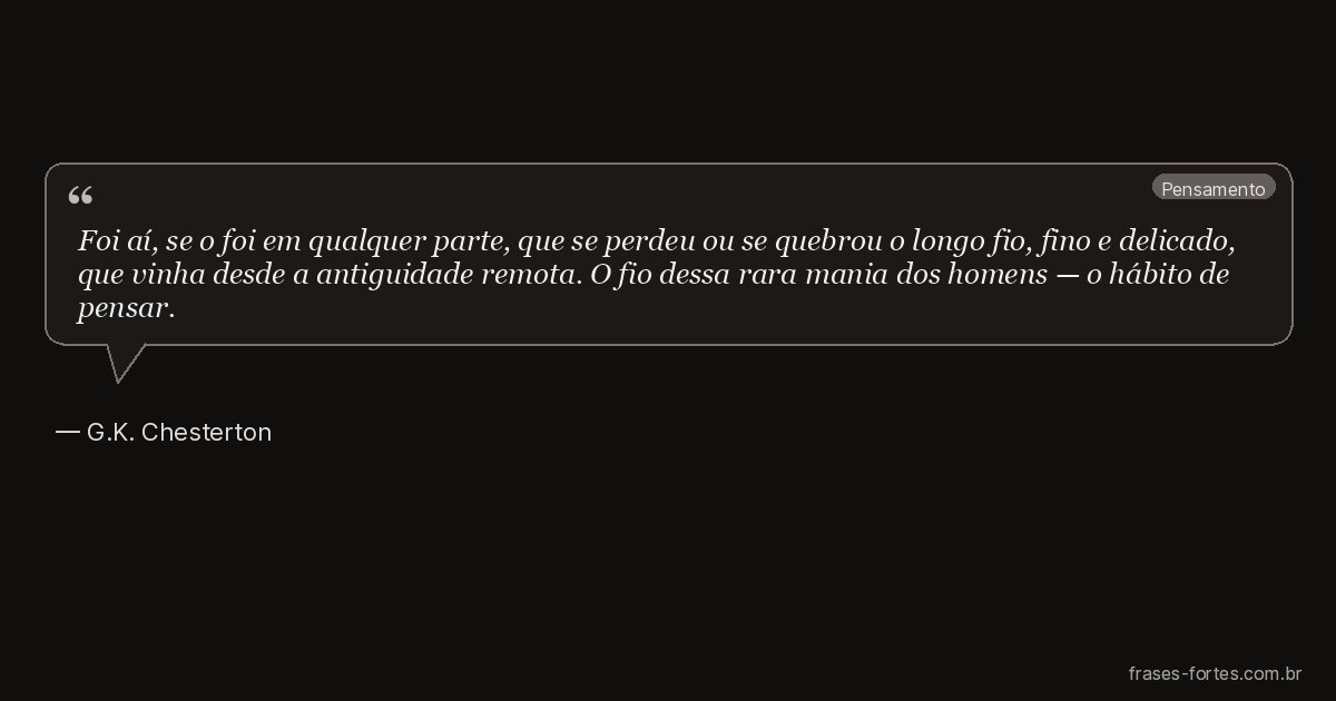 Frase de G.K. Chesterton