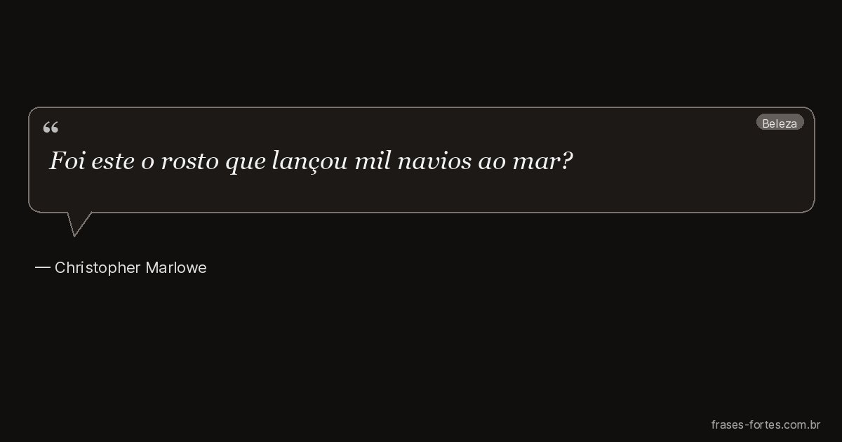 Frase de Christopher Marlowe