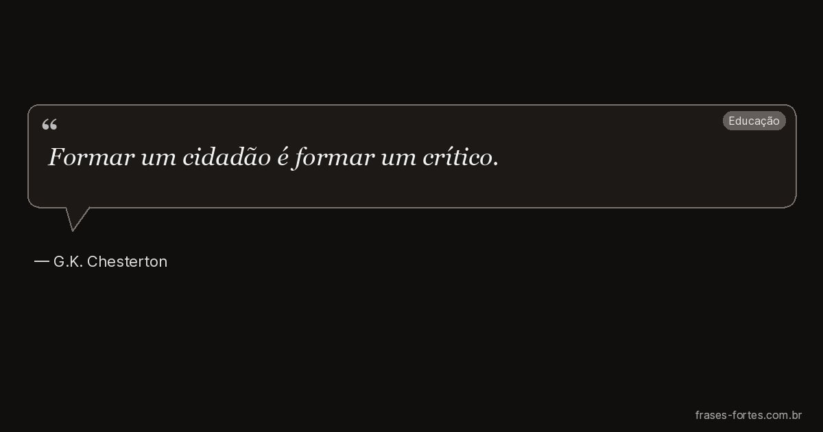 Frase de G.K. Chesterton