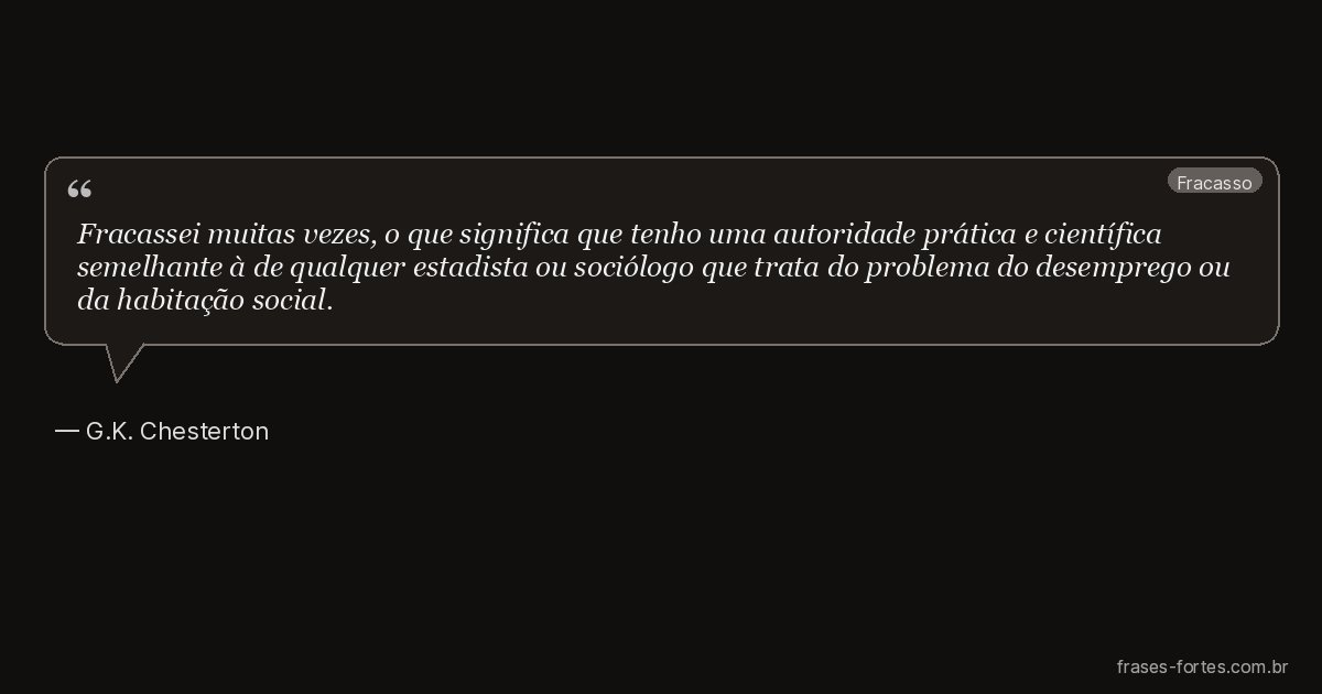 Frase de G.K. Chesterton