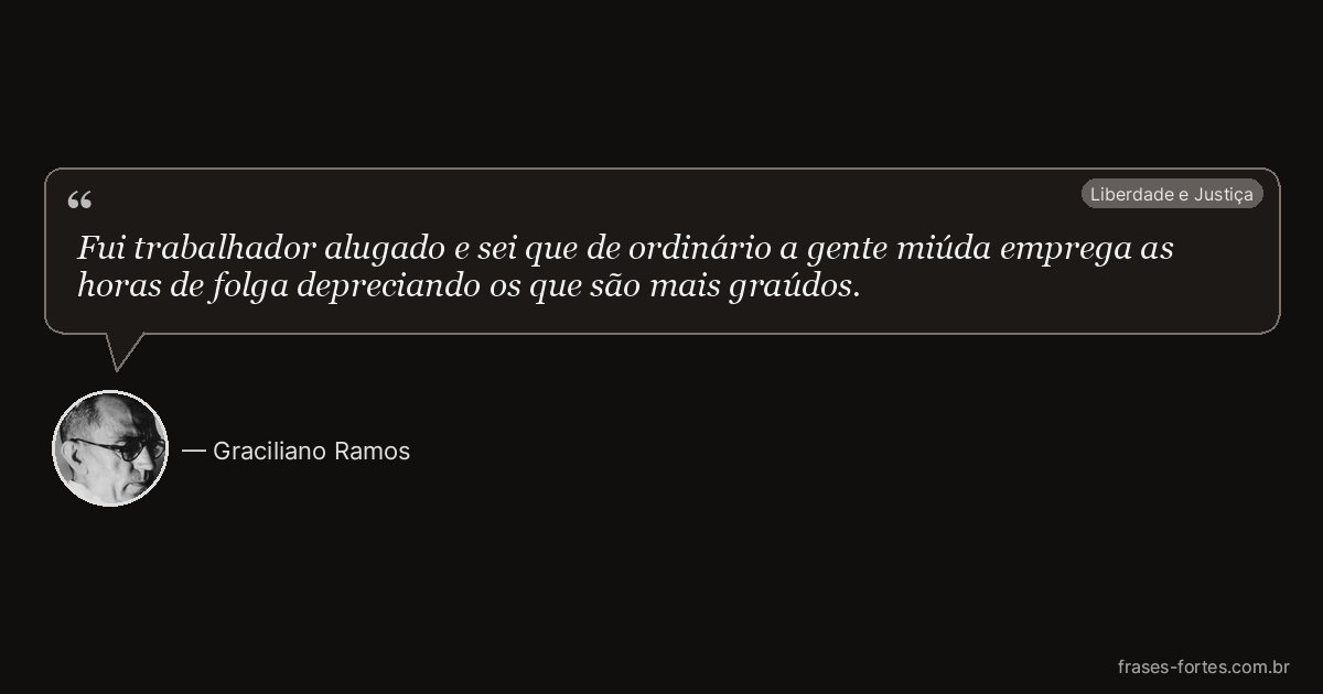 Frase de Graciliano Ramos