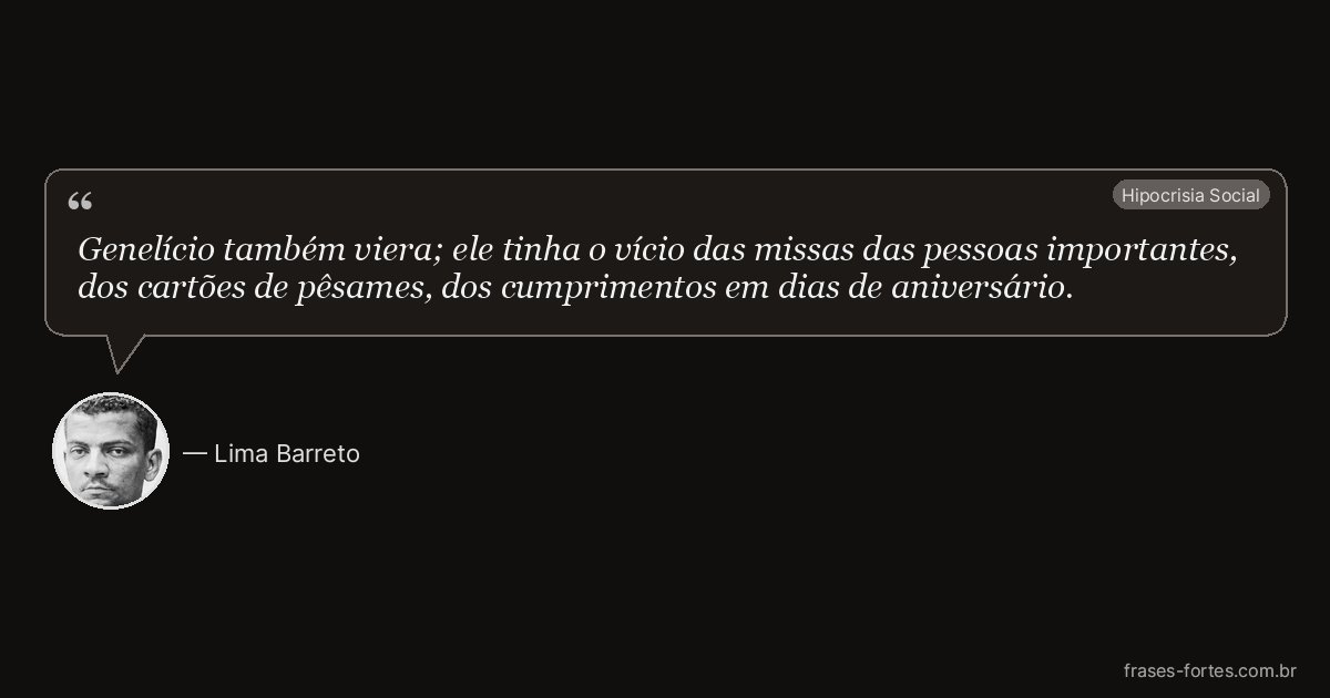 Frase de Lima Barreto
