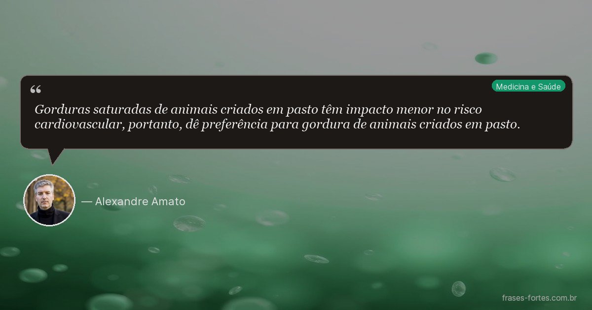 Frase de Alexandre Amato