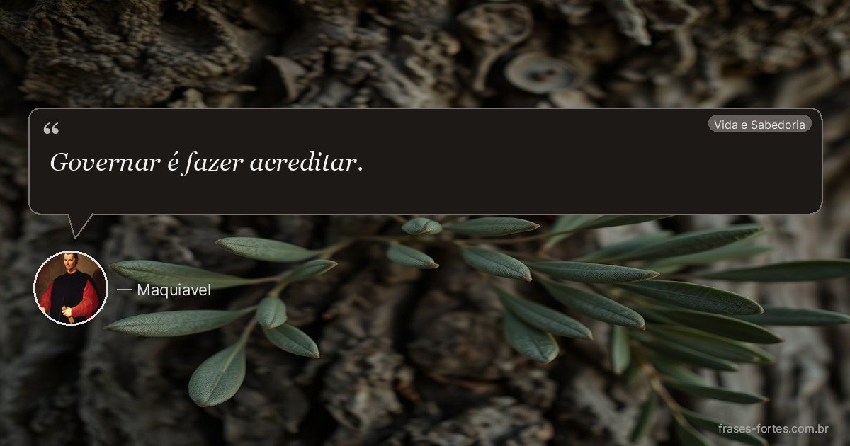 Frase de Maquiavel