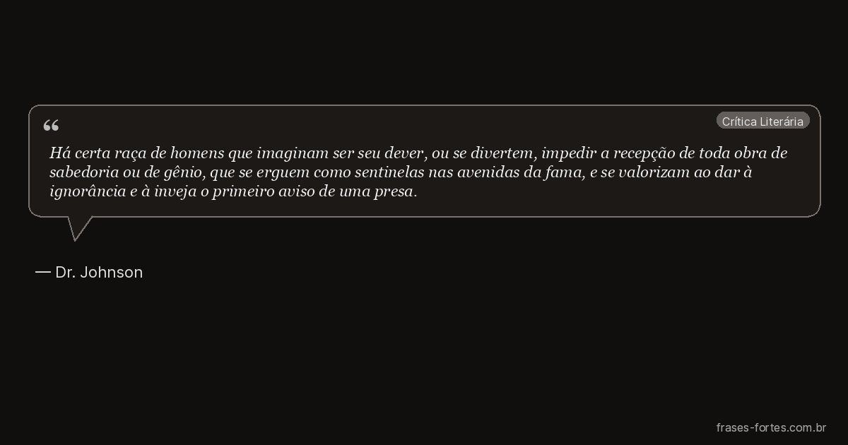 Frase de Dr. Johnson