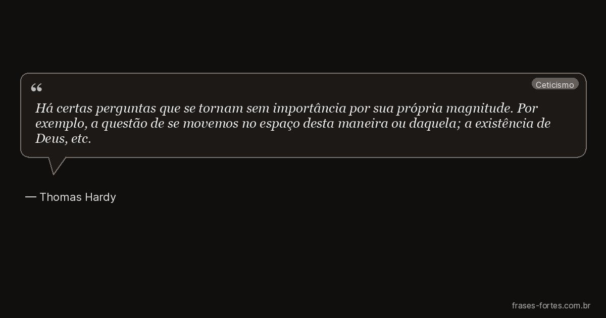 Frase de Thomas Hardy