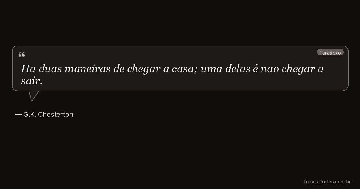 Frase de G.K. Chesterton