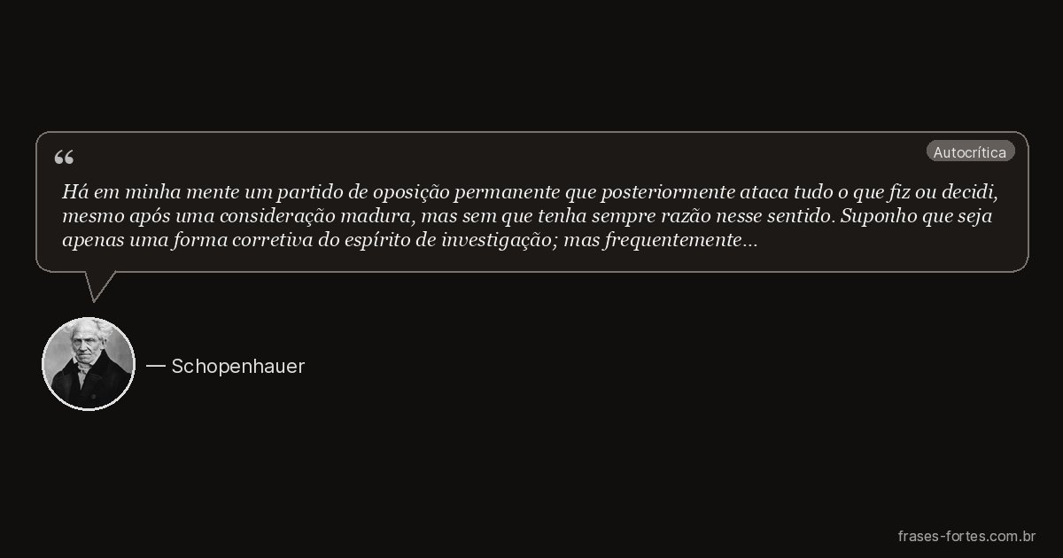 Frase de Schopenhauer