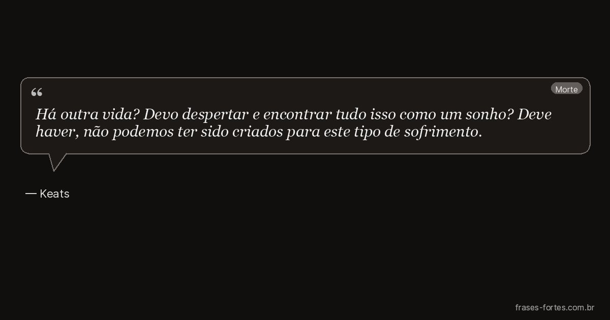 Frase de Keats
