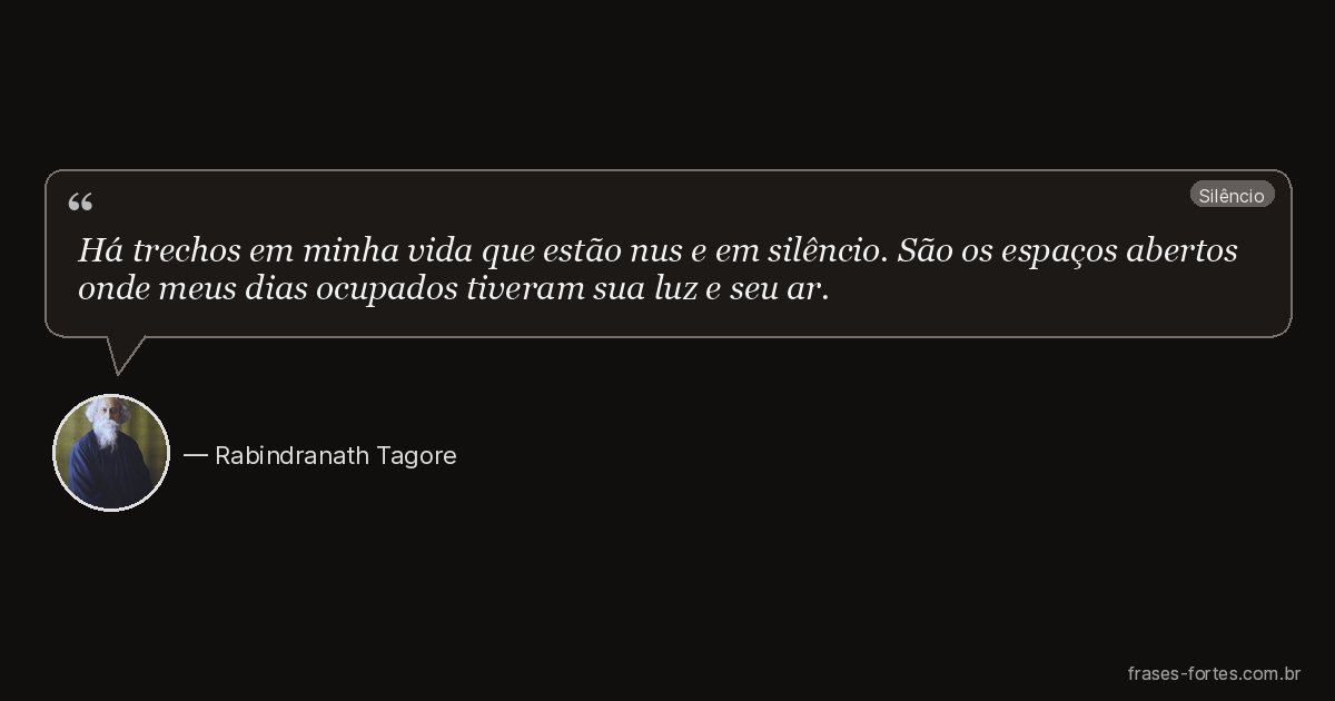 Frase de Rabindranath Tagore
