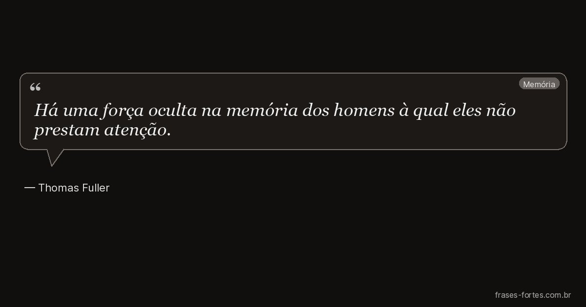 Frase de Thomas Fuller