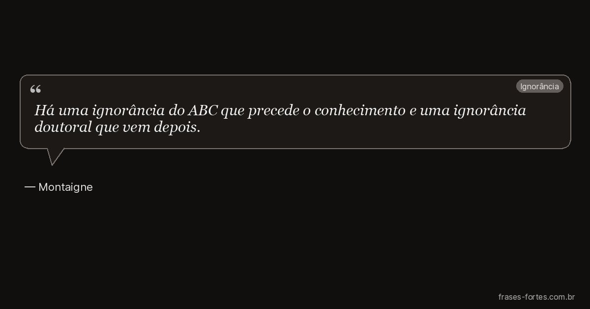 Frase de Montaigne