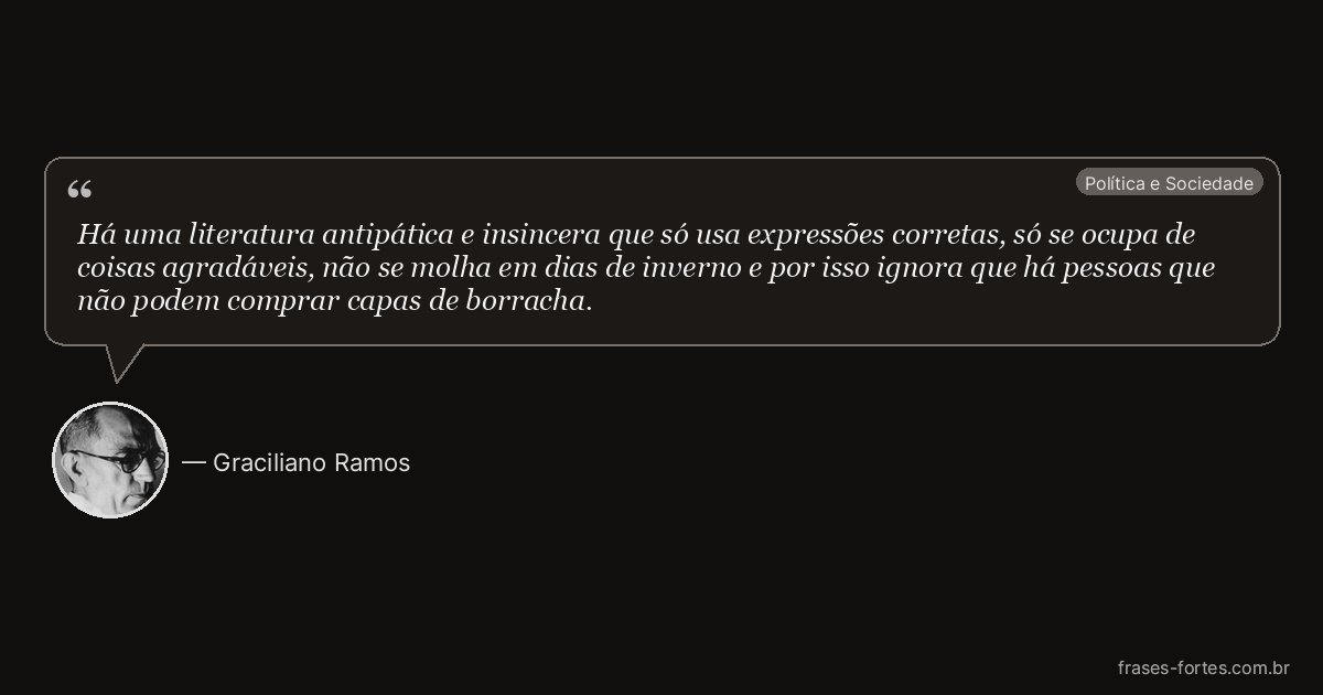 Frase de Graciliano Ramos