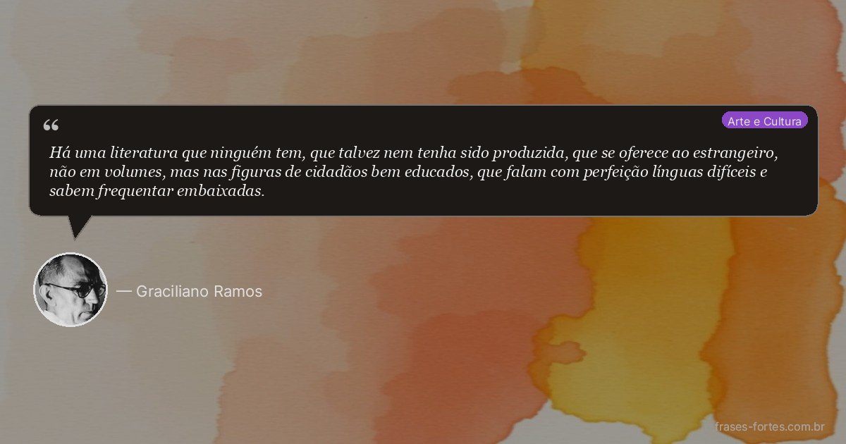 Frase de Graciliano Ramos