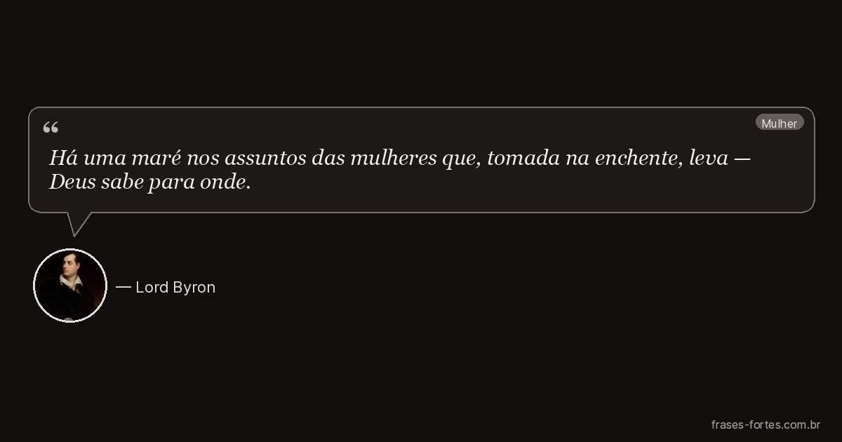 Frase de Lord Byron