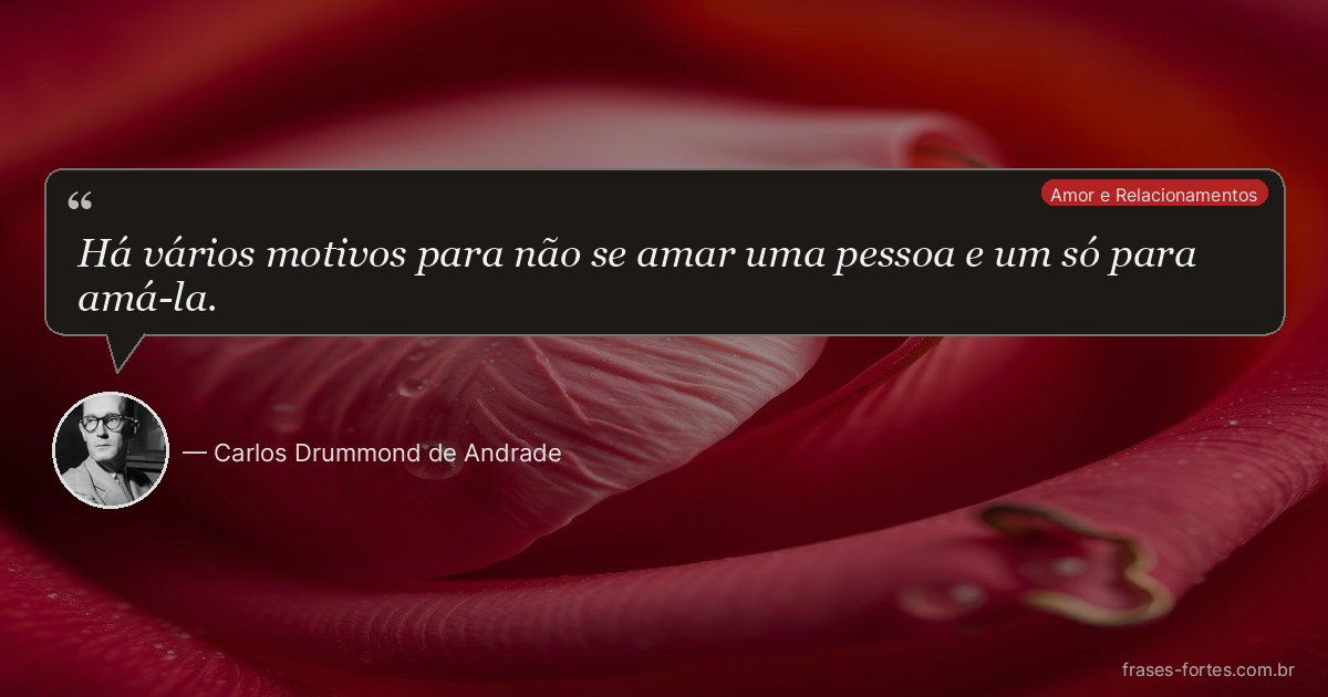 Frase de Carlos Drummond de Andrade