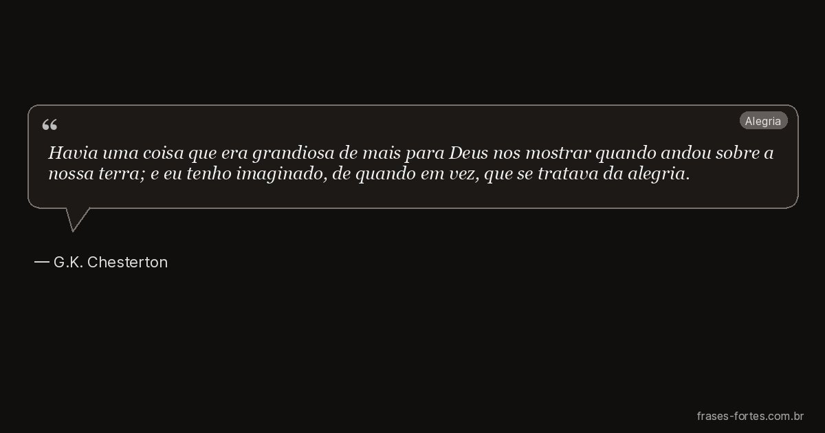 Frase de G.K. Chesterton