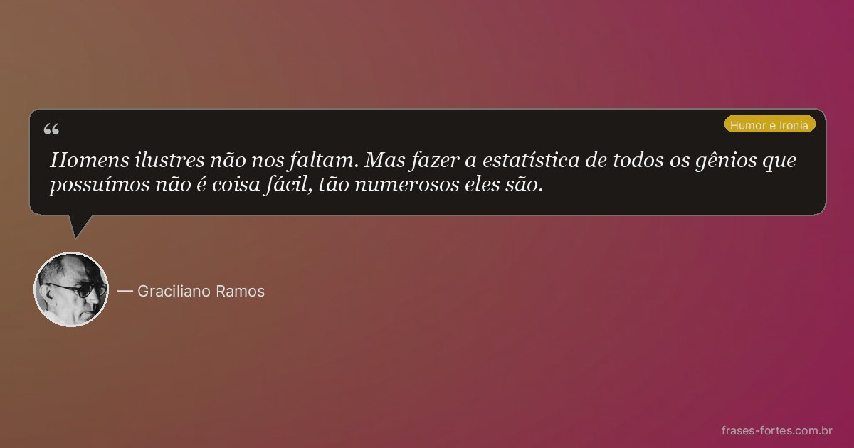 Frase de Graciliano Ramos