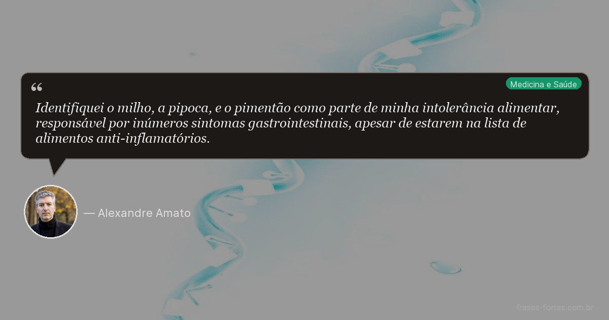 Frase de Alexandre Amato
