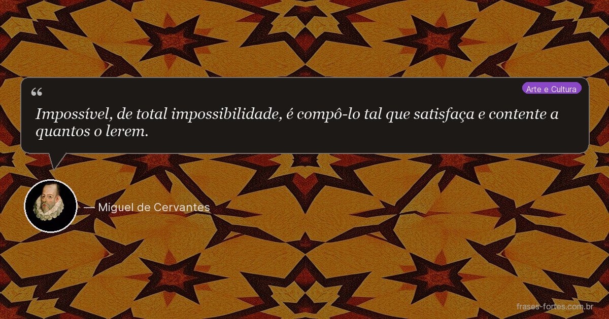 Frase de Miguel de Cervantes