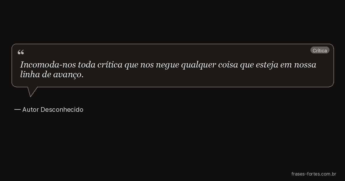 Frase de Autor Desconhecido