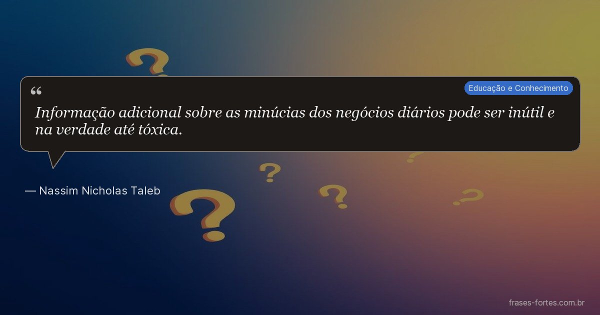 Frase de Nassim Nicholas Taleb