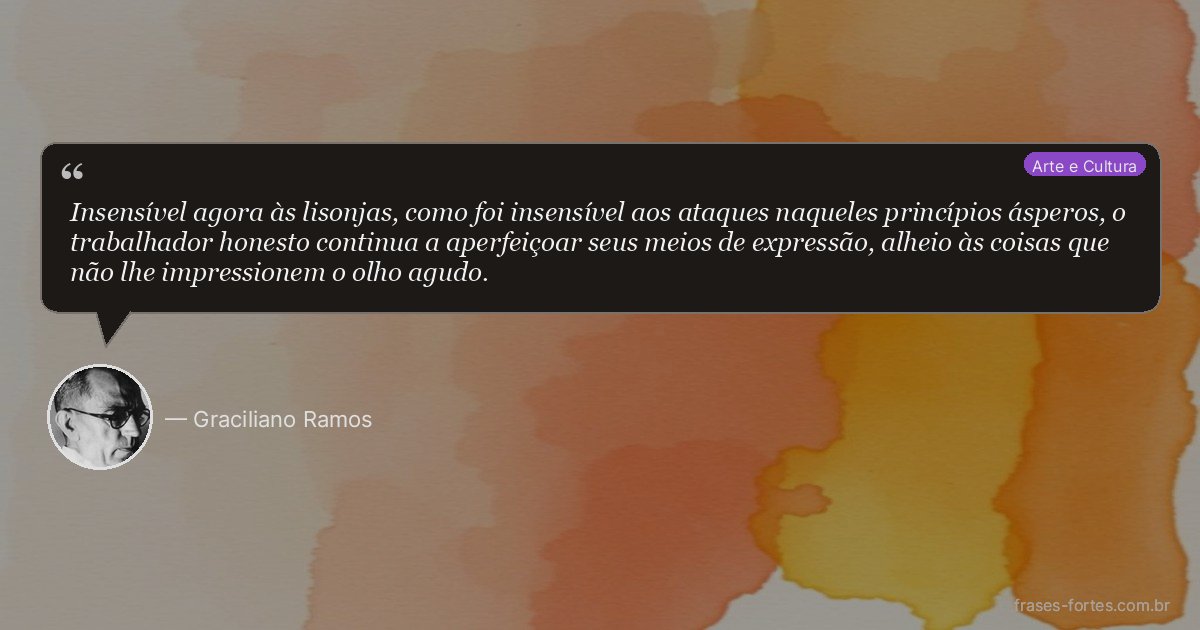 Frase de Graciliano Ramos