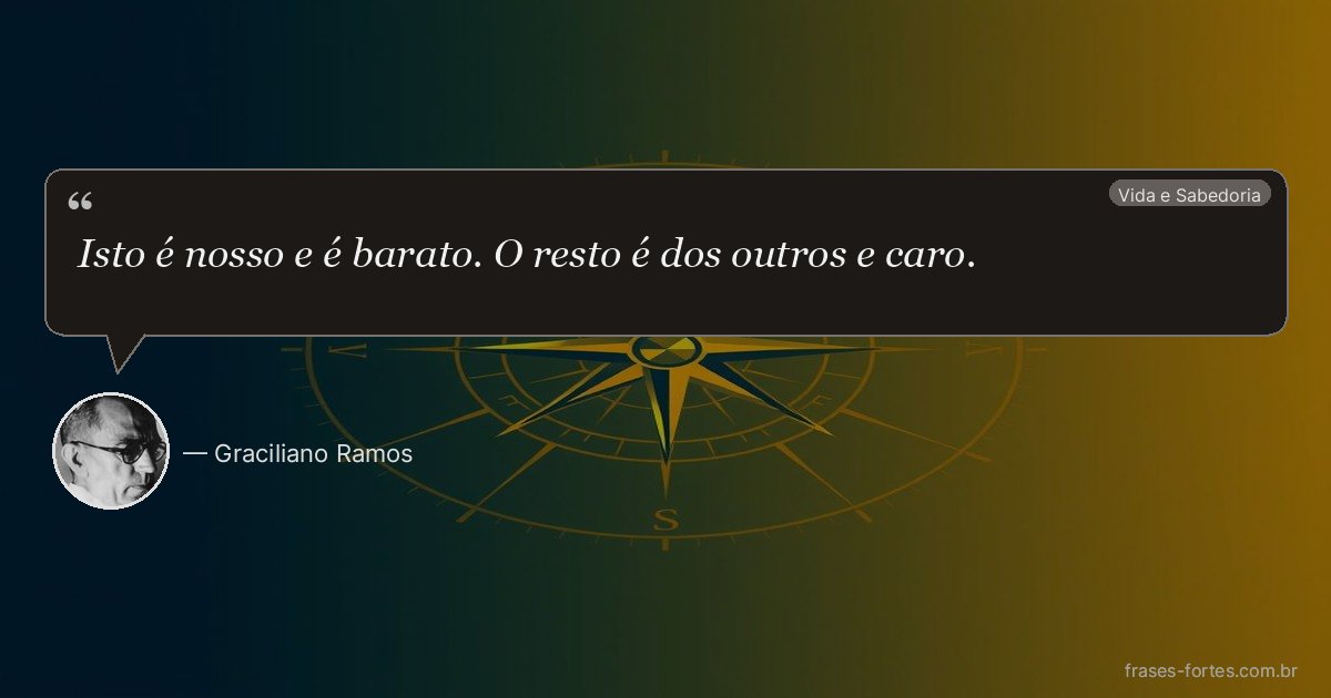 Frase de Graciliano Ramos