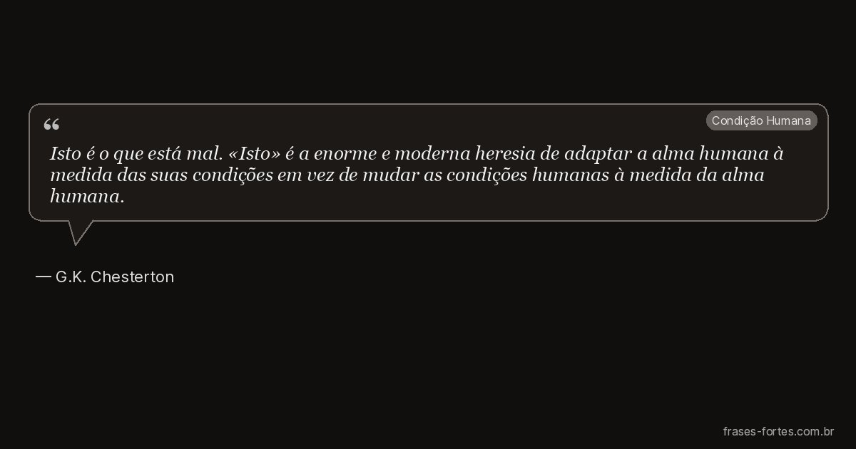 Frase de G.K. Chesterton