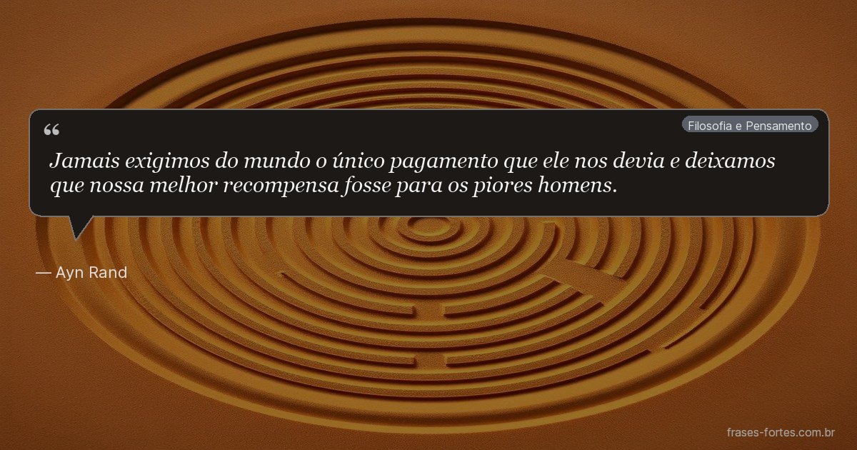 Frase de Ayn Rand