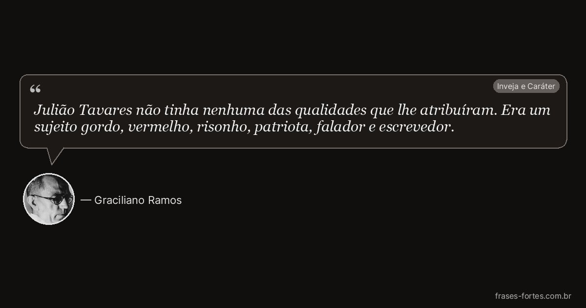 Frase de Graciliano Ramos